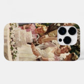 ヴィンテージの結婚式の新郎新婦ケーキを切る Case-Mate iPhoneケース (裏面 (横))