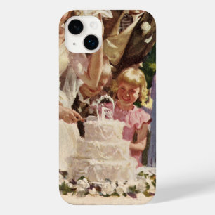 ヴィンテージの結婚式の新郎新婦ケーキを切る Case-Mate iPhone 14 PLUSケース