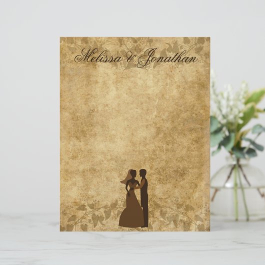 ヴィンテージの結婚式の新郎新婦 (スタンド正面)