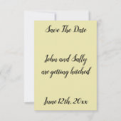 ヴィンテージの結婚式の詩、結婚式の日付を保存 (裏面)