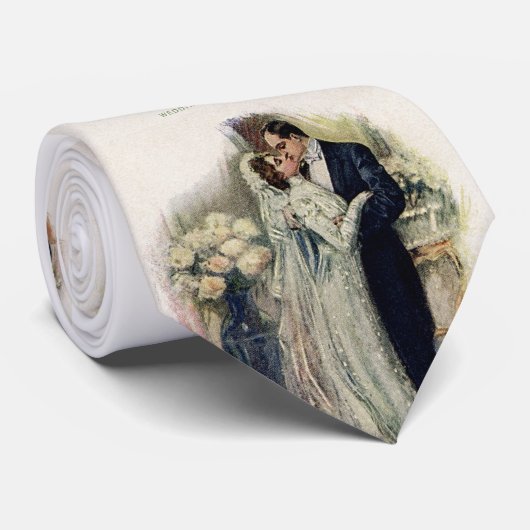 ヴィンテージの結婚式の鐘の新郎新婦 ネクタイ (ロール)