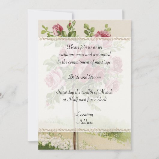 ヴィンテージの結婚式招待状 招待状 (正面)