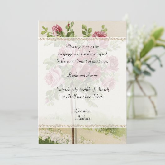 ヴィンテージの結婚式招待状 招待状 (スタンド正面)