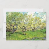 ヴィンテージの結婚式招待状、桜の咲く果樹園 招待状 (裏面)