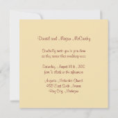 ヴィンテージの結婚式誓約の更新の正方形の招待状 招待状 (裏面)