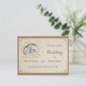 ヴィンテージの結婚指輪 インビテーションポストカード (スタンド正面)