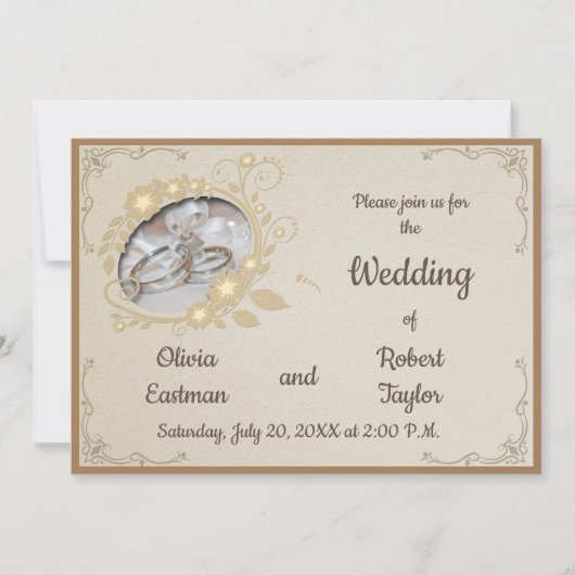 ヴィンテージの結婚指輪 セーブザデート (正面)