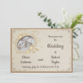 ヴィンテージの結婚指輪 セーブザデート (スタンド正面)