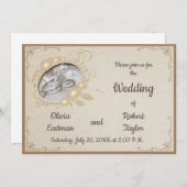 ヴィンテージの結婚指輪 セーブザデート (正面/裏面)