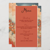 ヴィンテージの結婚日本美術メニュー メニュー (正面/裏面)