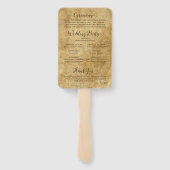 ヴィンテージの結婚素朴なブラウン新郎計画 ハンドファン (裏面)