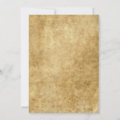 ヴィンテージの結婚素朴な茶色の新郎新婦 招待状 (裏面)