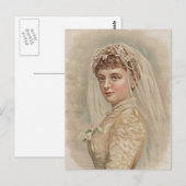 ヴィンテージの結婚花嫁 –  ポストカード (正面/裏面)