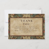 ヴィンテージの結婚葉 サンキューカード (正面)