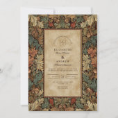 ヴィンテージの結婚葉 招待状 (正面)