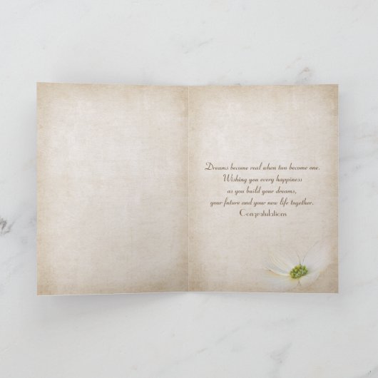 ヴィンテージの結婚証明書の結婚式の招待状 カード (内部)