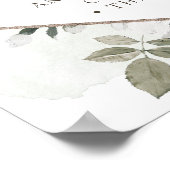 ヴィンテージの結婚Cherishフローラの開いたバー表の標識 ポスター (角)