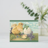 ヴィンテージの絵を描パレット復活祭 ポストカード (スタンド正面)