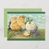 ヴィンテージの絵を描パレット復活祭 ポストカード (正面/裏面)