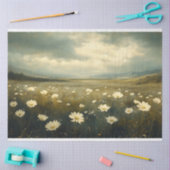 ヴィンテージの絵を描白い花の切り離し 薄葉紙 (クラフト)