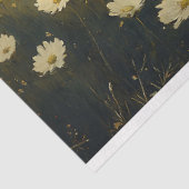 ヴィンテージの絵を描白い花の切り離し 薄葉紙 (詳細)