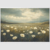 ヴィンテージの絵を描白い花の切り離し 薄葉紙 (正面)