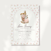ヴィンテージの絵本風の「Some Bunny」ベビーシャワー 招待状