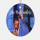 ヴィンテージの絵画くるみパーソナライズされた割り セラミックオーナメント (左)