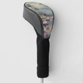 ヴィンテージの絵画フラミンゴのカスタマイズ ゴルフヘッドカバー (アングル)