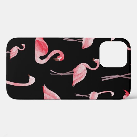 ヴィンテージの継ぎ目のないカワイイフラミンゴ Case-Mate iPhoneケース (裏面 (横))