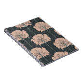 ヴィンテージの継ぎ目のないピンクの花模様。アート番号 ノートブック (右側)