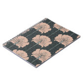 ヴィンテージの継ぎ目のないピンクの花模様。アート番号 ノートブック (左側)