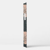 ヴィンテージの継ぎ目のないピンクの花模様。アート番号 Case-Mate iPhoneケース (裏面 / 右)