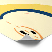 ヴィンテージの継ぎ目のないリンゴの模様。  ポスター (角)