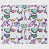 ヴィンテージの継ぎ目のない下着ブラスとパンティ ラッピングペーパー (フラット)