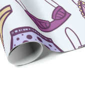 ヴィンテージの継ぎ目のない下着ブラスとパンティ ラッピングペーパー (ロールコーナー)