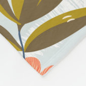 ヴィンテージの継ぎ目のない抽象芸術の花 フリースブランケット (角)