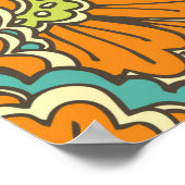 ヴィンテージの継ぎ目のない東パターン ポスター (角)