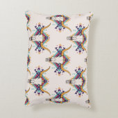 ヴィンテージの継ぎ目のない模様とブルスカルan アクセントクッション (裏面(縦))