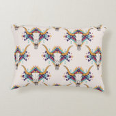 ヴィンテージの継ぎ目のない模様とブルスカルan アクセントクッション (裏面)