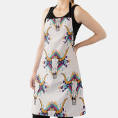 ヴィンテージの継ぎ目のない模様とブルスカルan エプロン (インサイチュ)