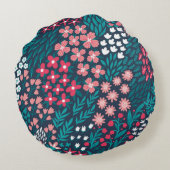 ヴィンテージの継ぎ目のない模様。無限の繰り返し ラウンドクッション (裏面)