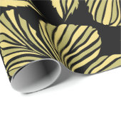 ヴィンテージの継ぎ目のない熱帯ハイビスカスの花 ラッピングペーパー (ロールコーナー)