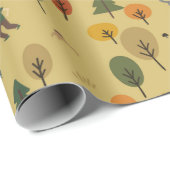 ヴィンテージの継ぎ目のない秋林地図 ラッピングペーパー (ロールコーナー)