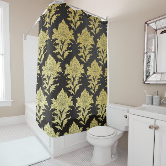 ヴィンテージの継ぎ目のない紋様 シャワーカーテン (インサイチュ)