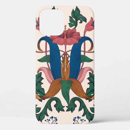 ヴィンテージの継ぎ目のない花柄。アールヌーボー菌叢 Case-Mate iPhoneケース (裏面)