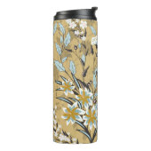 ヴィンテージの継ぎ目のない黒い黒い黒人の花柄 タンブラー (回転左)