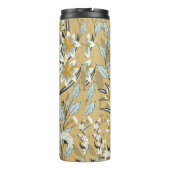 ヴィンテージの継ぎ目のない黒い黒い黒人の花柄 タンブラー (裏面)