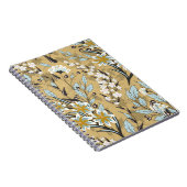 ヴィンテージの継ぎ目のない黒い黒い黒人の花柄 ノートブック (右側)