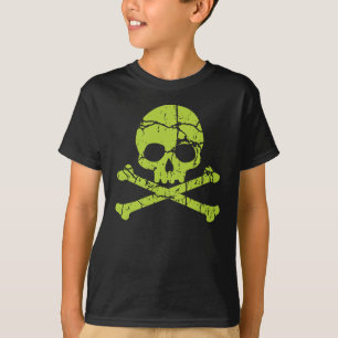 ヴィンテージの緑のどくろ印 Tシャツ